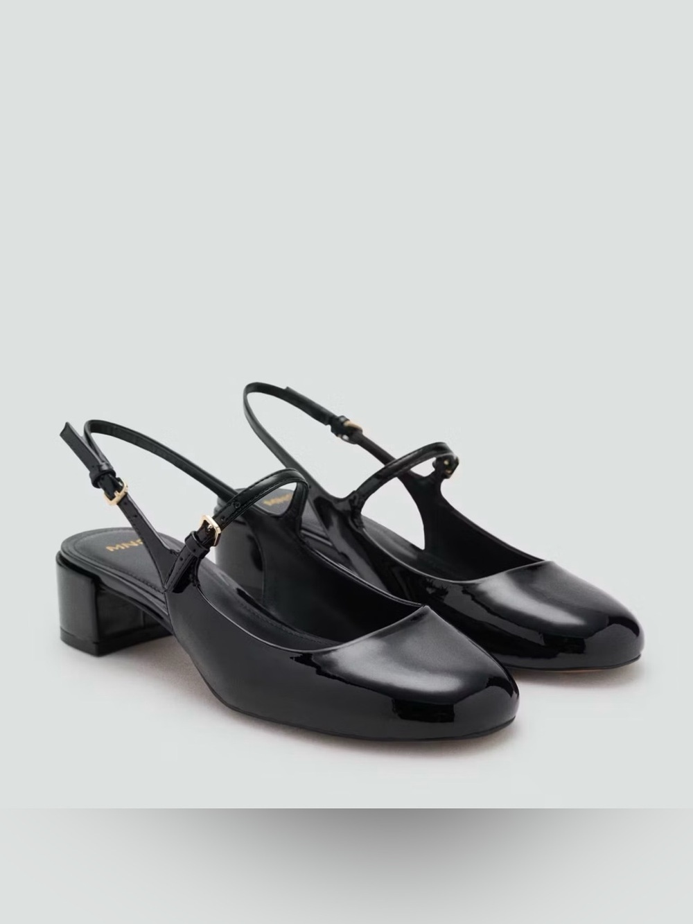 Mango Patent Leather Block-Heel Size 36 / 6